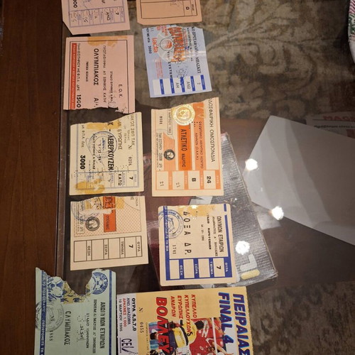 Olympiacos collectible tickets used, pack of 10