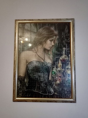 Framed 1000-piece puzzle with magic alchemy theme new