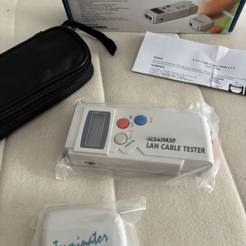 Repotec RP-1703 LAN Cable Tester with LCD like new