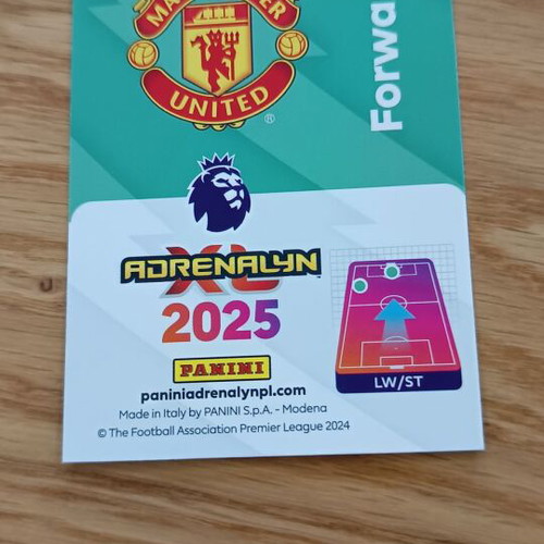 Marcus Rashford Hypersonic XL Andrenalyn PLG 2025 Panini card new