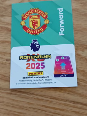 Marcus Rashford Hypersonic XL Andrenalyn PLG 2025 Panini card new