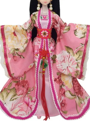 Doll kimono dress "Japan Princess Pink" - 7184-P