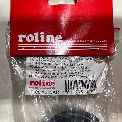 Roline Power Cable black 1.8m C13-C14 new