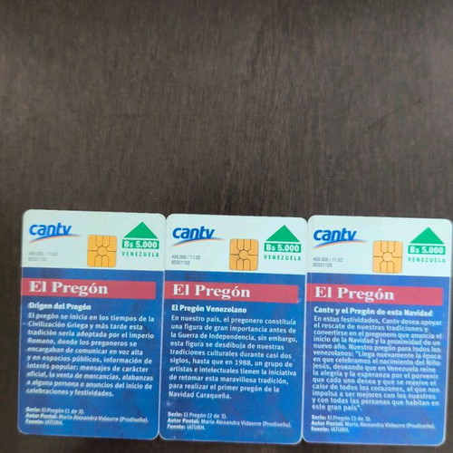Venezuela phone card puzzle used