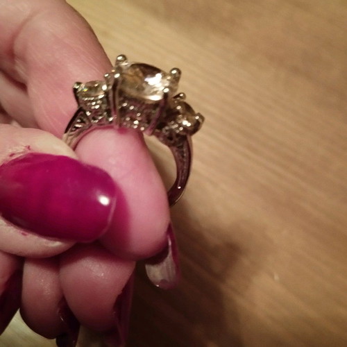 Retro pink ring size 17.7 like new