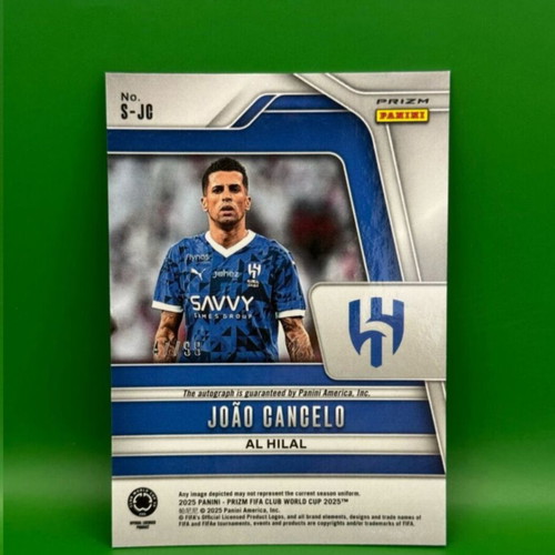 2025 Panini Prizm FIFA Club World Cup Joao Cancelo Al Hilal Auto /99 like new