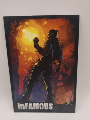 InFAMOUS postcard used, Sony Hellas edition