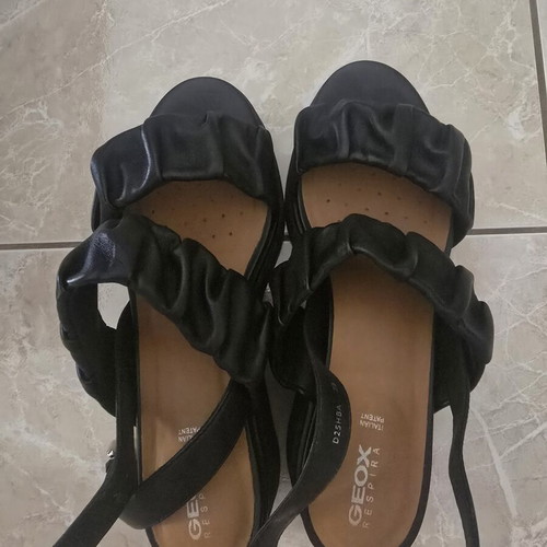 Geox Gardenia women's platform sandals black size 39 new