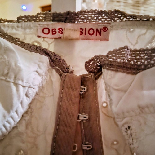 Vintage 90s romantic Obsession dress like new, white, lace details