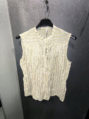 Zahjr sleeveless shirt white-gold like new, modal fabric