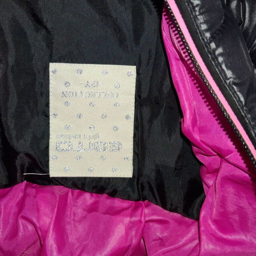 Evita girls jacket like new, black with pink details, size 12
