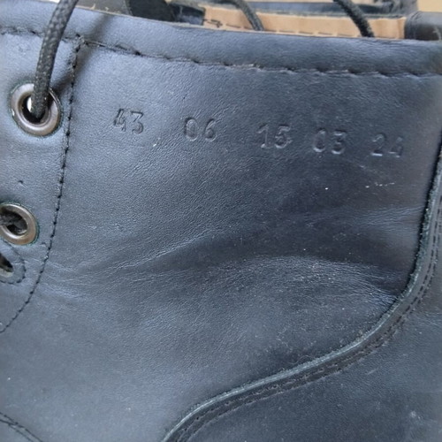 Military leather boots size 43 used, black