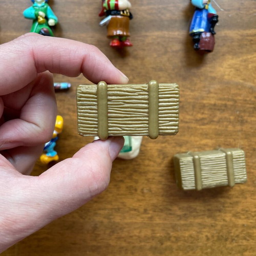 Kinder Surprise figures used, pack of 12 monsters and pirates