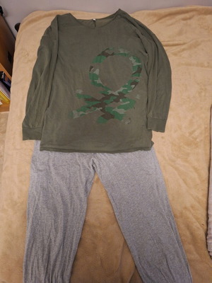 Benetton pajama set used, size M