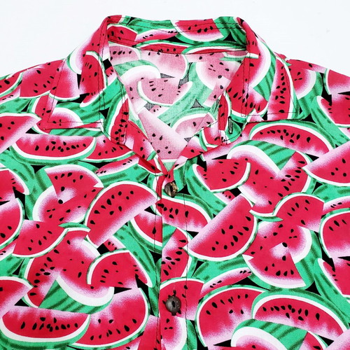 Men's Short Sleeve Shirt Watermelon Print Viscose like new, size S-M