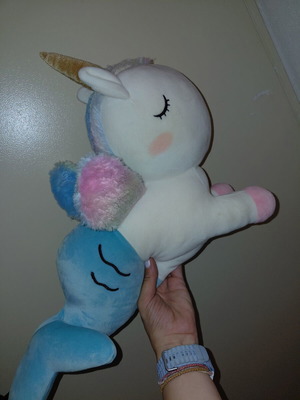 Unicorn mermaid plush toy like new with beautiful colors