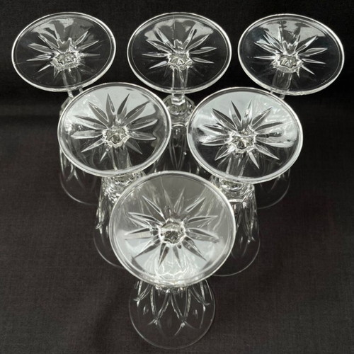 VMC Reims French vintage champagne glasses set of 6