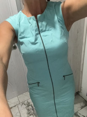 Dress turquoise color like new, size M, stylish