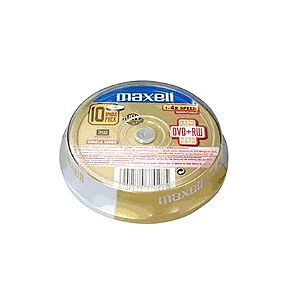 2 πακέτα Δίσκοι Maxell rewritable DVD+RW 4.7gb 4x 120min Cake box 10 pieces