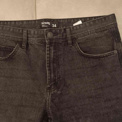 Sinsay Men's Black Denim Bermuda Shorts New Size 34