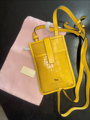 Radley crossbody phone wallet bag, yellow