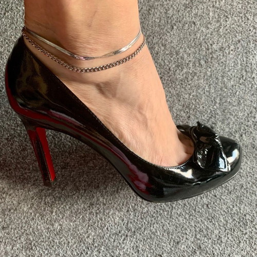 Roberto Venuti Milano patent leather pumps like new with red sole