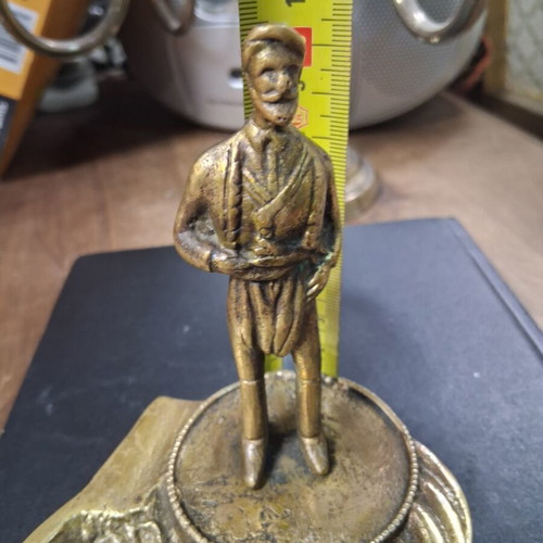 Cretan ashtray used, brass vintage piece