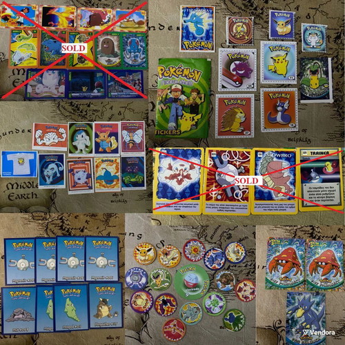 Collectible Pokemon items used, pack of 44 pieces