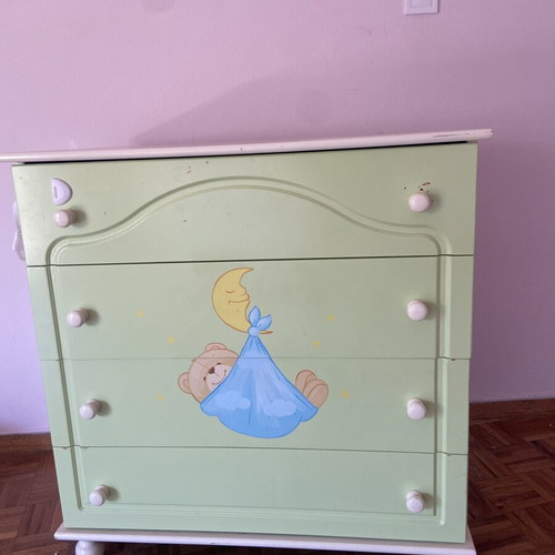 Children's dresser used, hand-painted