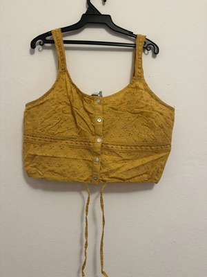 Attrattivo crop top like new, yellow and orange, adjustable size L