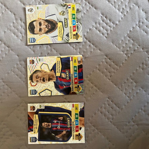 Giant Panini stickers new with Lewandowski and Benzema