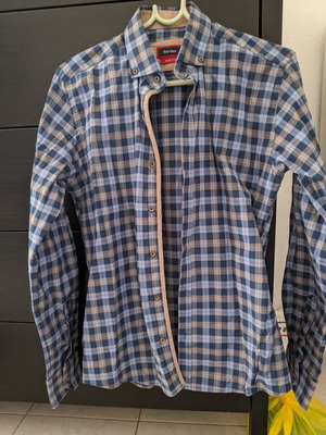 Shirt slim fit, size S, like new, blue
