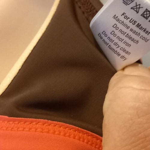 La Redoute Collections bikini top new 80D brown and pink