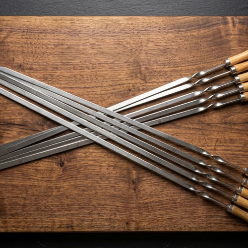 Inox skewers set of 10, 60 cm length