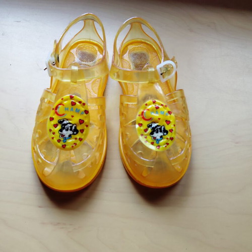 Silicone sandals like new, size 28/29, orange
