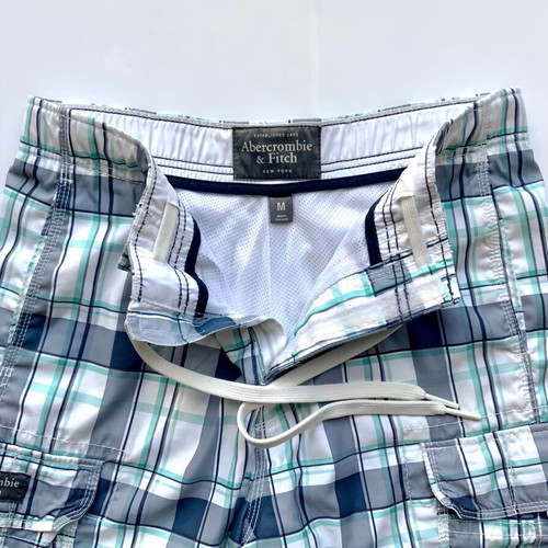 Abercrombie & Fitch Men's Swim Shorts Size M Like New Checkered