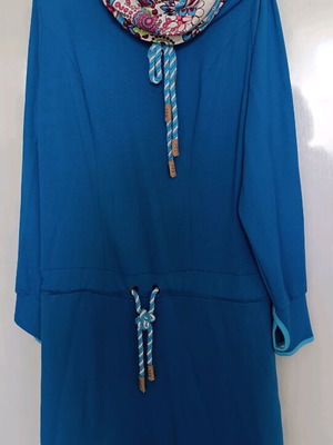 Sport dress like new, soft cotton fabric, blue and red