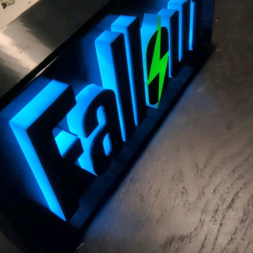 Lightbox Fallout with colorful LED and remote control, new
