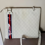 Gucci Capri Large Leather Bowler Bag used, white shoulder