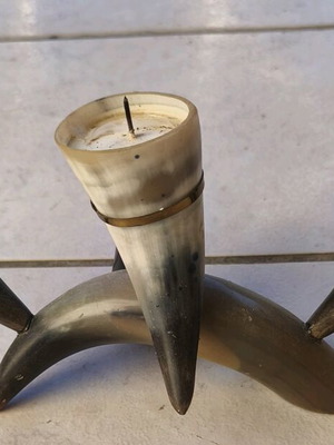Candlestick like new, made of horn