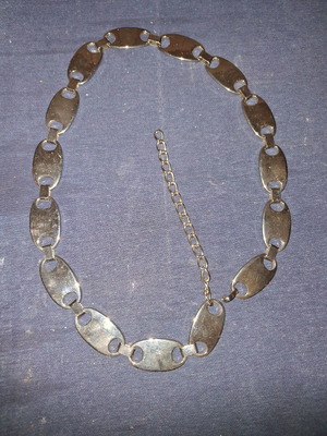 Coffee Bean Belt 80'' silver like new