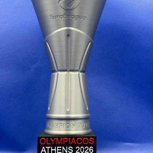 Τρόπαιο Ολυμπιακός Ευρωλίγκα 2026 με λογότυπο και βάση κατόπιν παραγγελίας