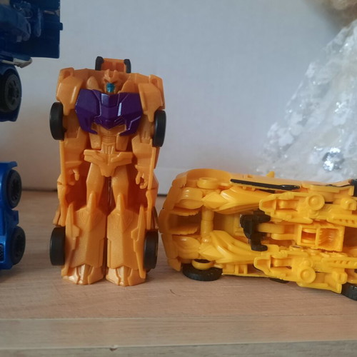 Transformers 1-Step figures used, lot of 4 including Optimus Prime and Bumblebee