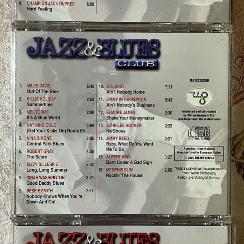 Jazz & Blues Club 3-CD Box Set like new