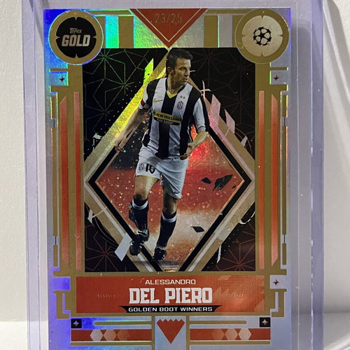 2025-26 Topps Gold Alessandro Del Piero Golden Boot Winners card like new