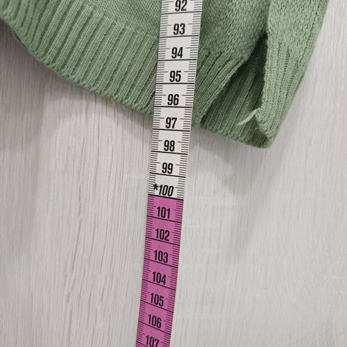 Knitted dress with unique sleeve, green, size M