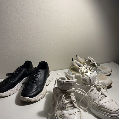 Sneakers used, pack of 3, size 39, multicolor