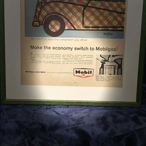 Original Mobilgas Advertising Poster