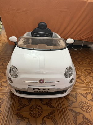 Globo Fiat 500 ηλεκτροκίνητο παιδικό αυτοκίνητο, λευκό, μονοθέσιο, 12V με τηλεχειριστήριο