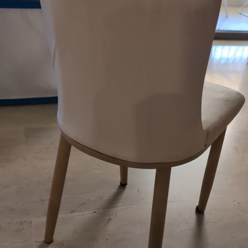 Chair white leatherette used